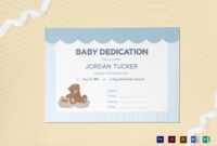 Baby Dedication Certificate Template inside Baby Dedication Certificate Template