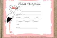 Baby Doll Birth Certificate Template Or With Free Printable pertaining to Baby Doll Birth Certificate Template