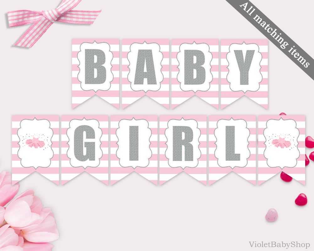 Baby Shower Banner Template Printable Tutu Excited Banner Pertaining To Baby Shower Banner Template