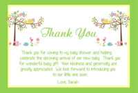 Baby Shower Thank You Cards For Your Guest | Baby Shower inside Template For Baby Shower Thank You Cards