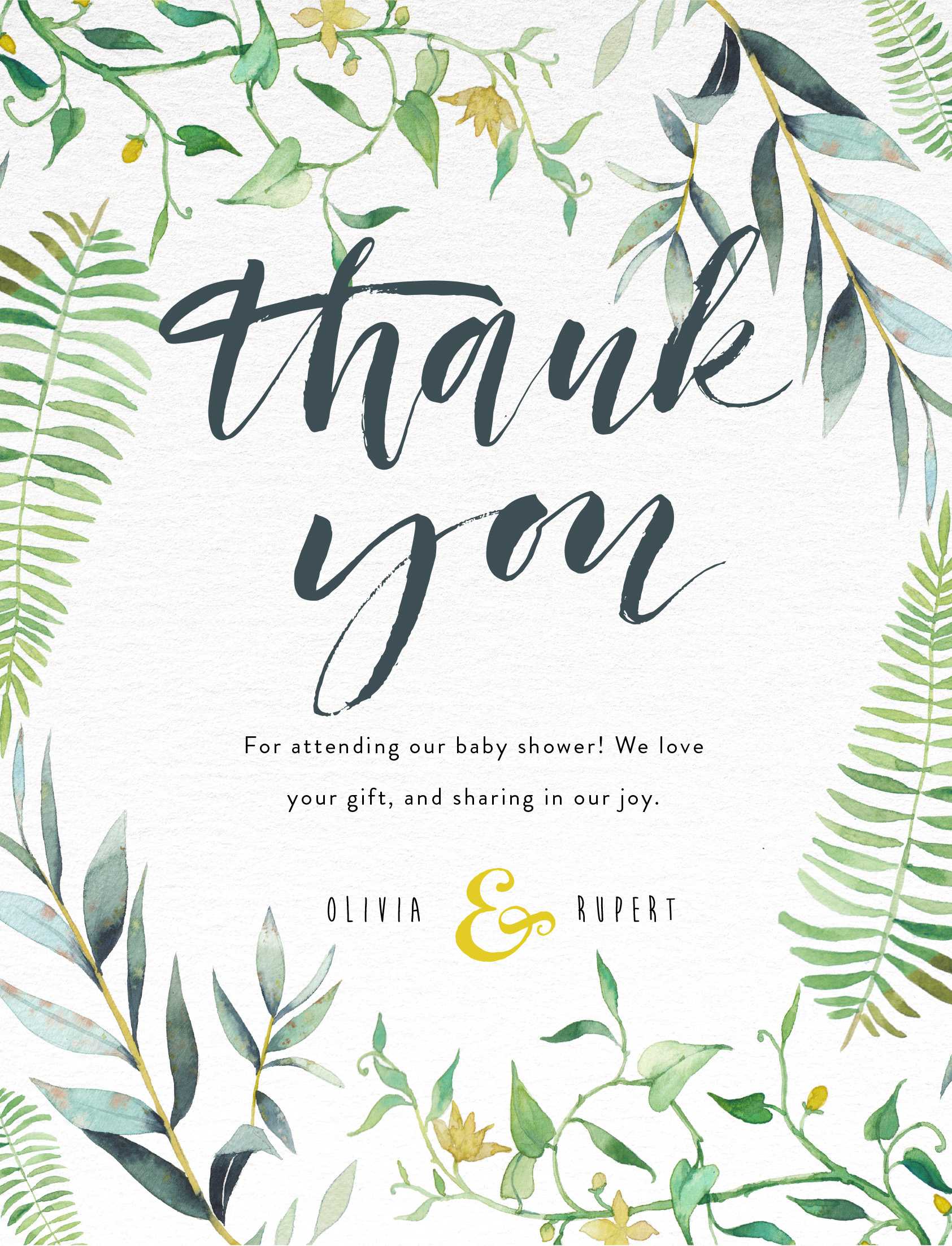 Baby Shower Thank You Cards | Paperlust Intended For Template For Baby Shower Thank You Cards