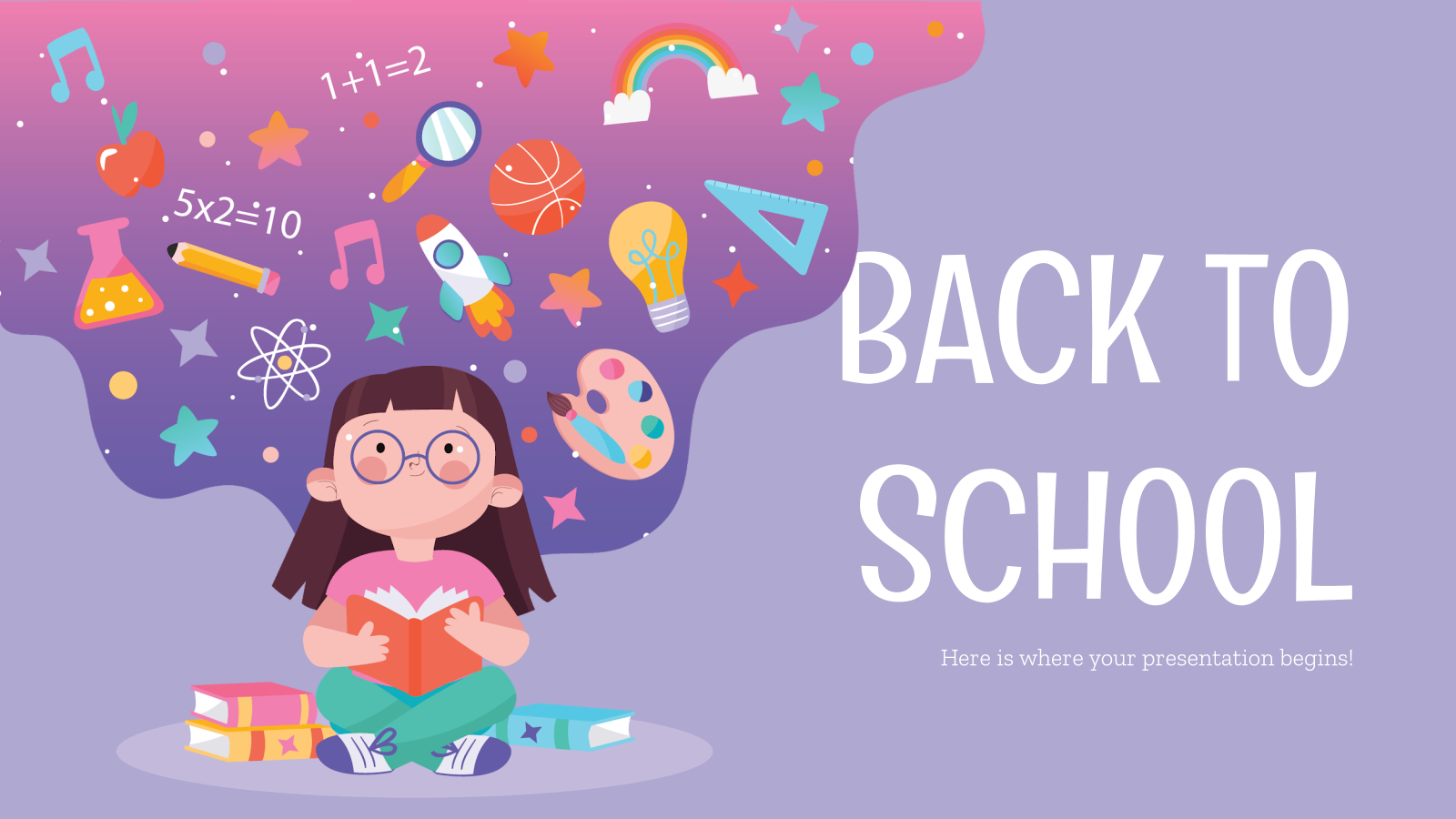 Back To School Social Media – Free Presentation Template For Within Back To School Powerpoint Template