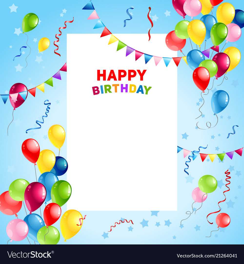 Balloons Happy Birthday Card Template Inside Free Happy Birthday Banner Templates Download