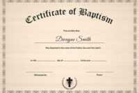 Baptism Certificate Template | Filej | Certificate Templates inside Baptism Certificate Template Download