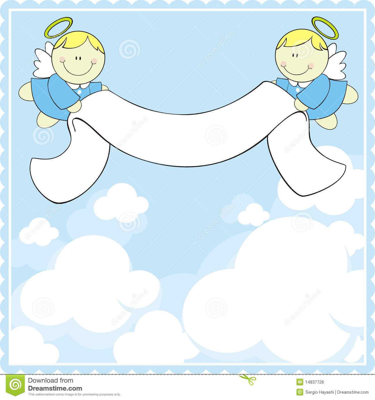 Baptism Greeting Card Stock Vector. Illustration Of Intended For Christening Banner Template Free
