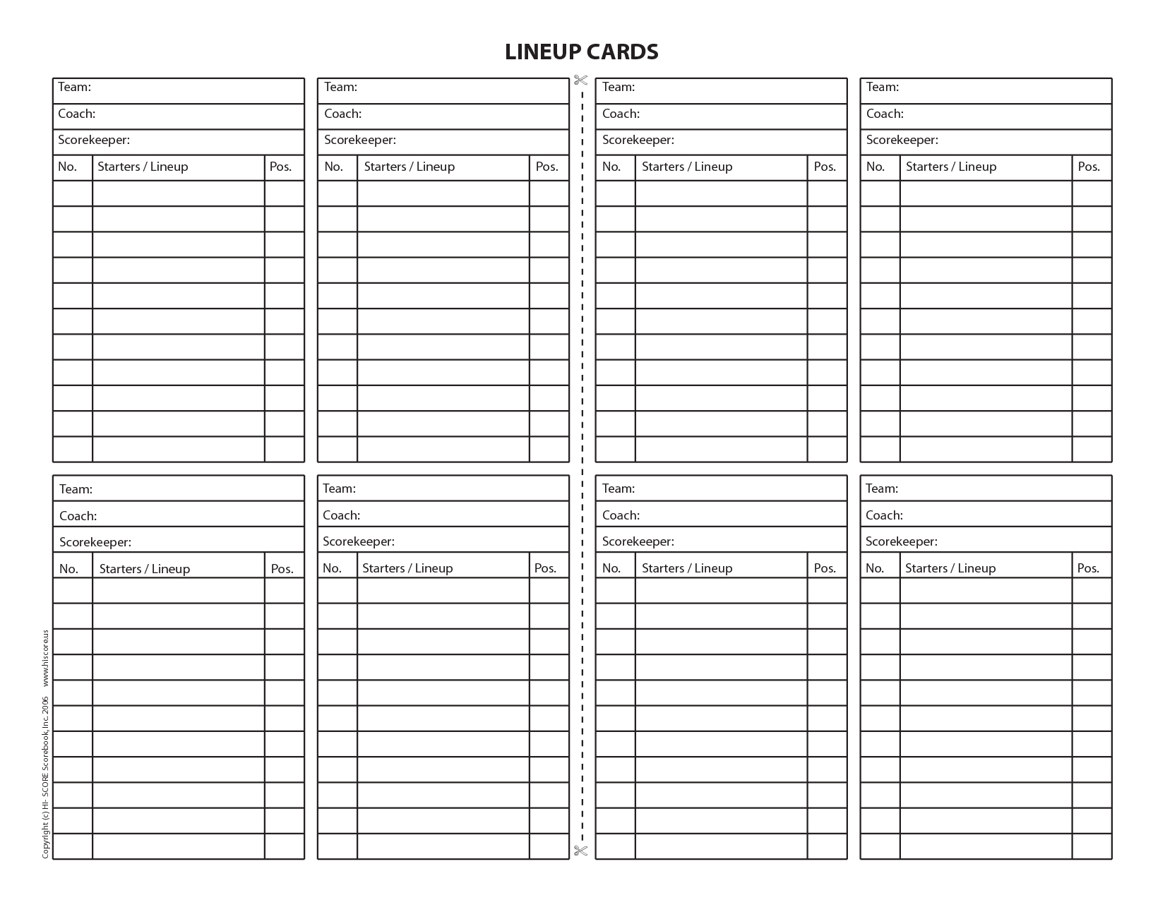 Baseball Lineup Card | Baseball Lineup, Lineup, Baseball In Softball Lineup Card Template
