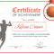 Basketball Award Achievement Certificate Template inside Sports Award Certificate Template Word