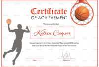 Basketball Award Achievement Certificate Template throughout Basketball Certificate Template