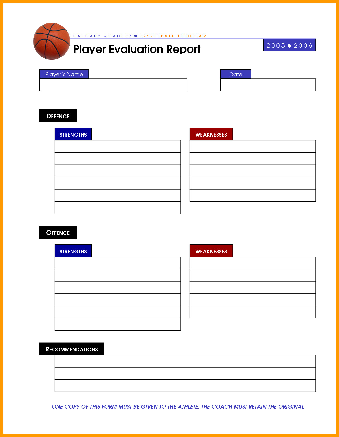Basketball Player Scouting Report Template Intended For Scouting Report Template Basketball