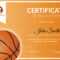 Basketball Recognition Certificate Template Throughout Basketball Certificate Template