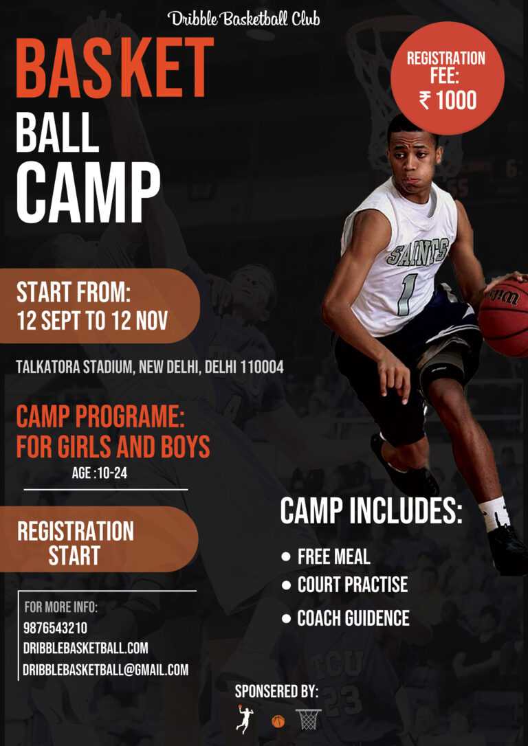 Basketball Camp Brochure Template