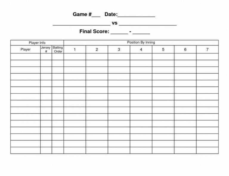 Batting Order Template Word Lineup Excel Pdf Softball For Softball