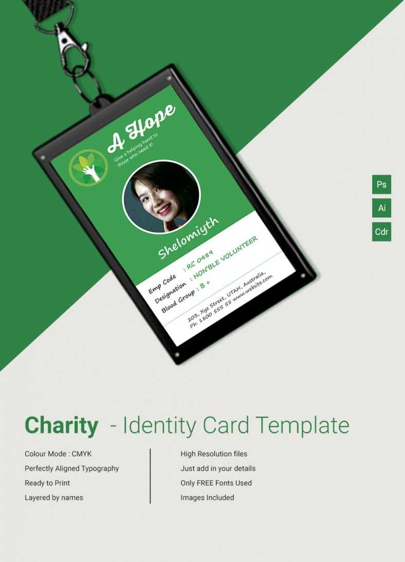 Beautiful Charity Identity Card Template | Free & Premium With Regard To Sample Of Id Card Template