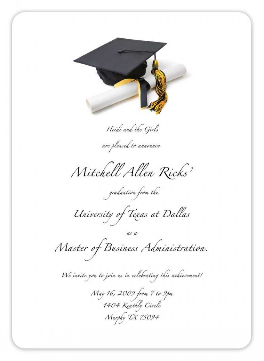Best Graduation Invitation Templates Microsoft Word Template Throughout Graduation Invitation Templates Microsoft Word