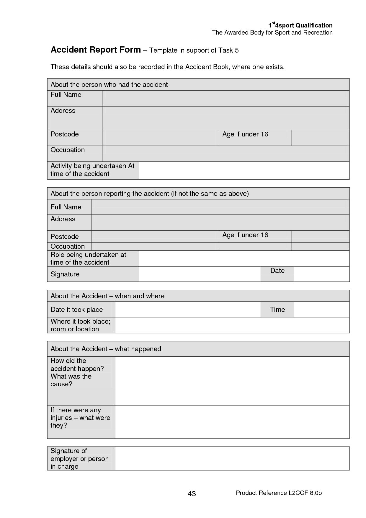 Best Photos Of Accident Form Template In Word – Accident Within Motor Vehicle Accident Report Form Template