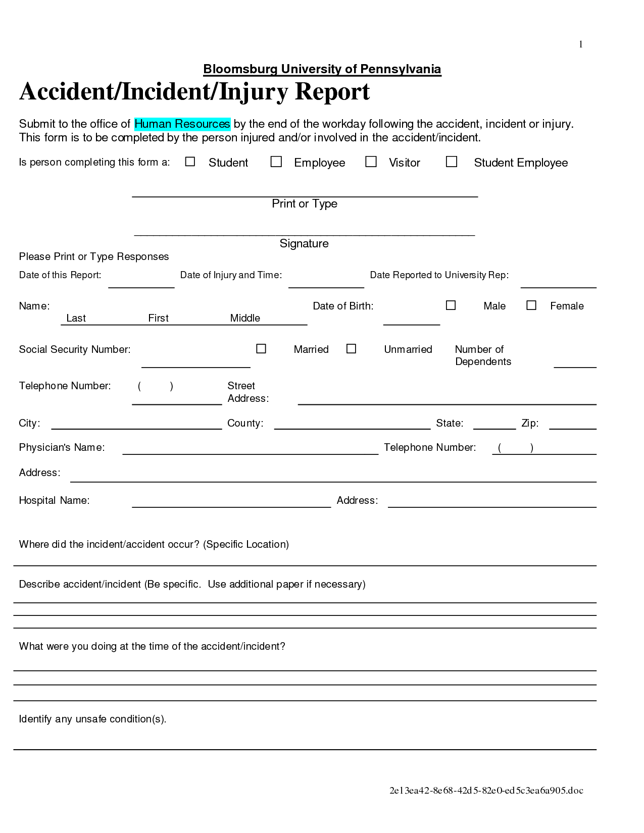 Best Photos Of Accident Incident Report Form Template With Regard To Itil Incident Report Form Template