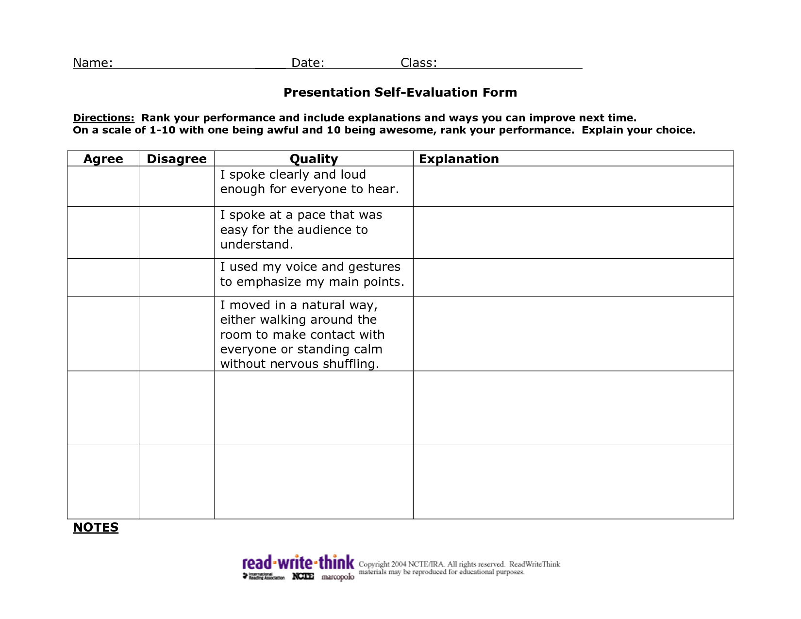 Best Photos Of Blank Evaluation Forms For Presentations In Blank Evaluation Form Template