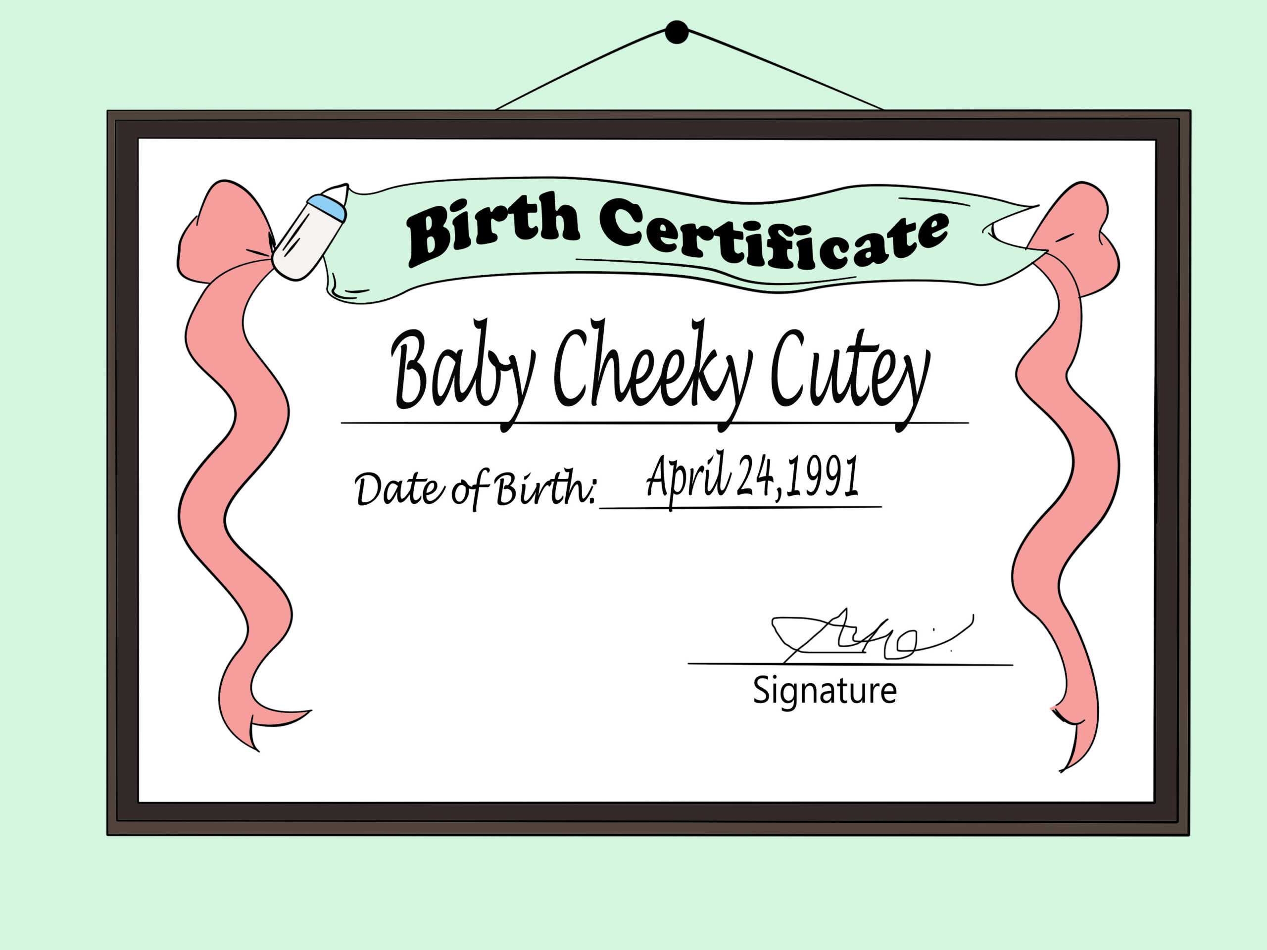 Best Photos Of Create Your Own Birth Certificate – Make Your With Regard To Baby Doll Birth Certificate Template
