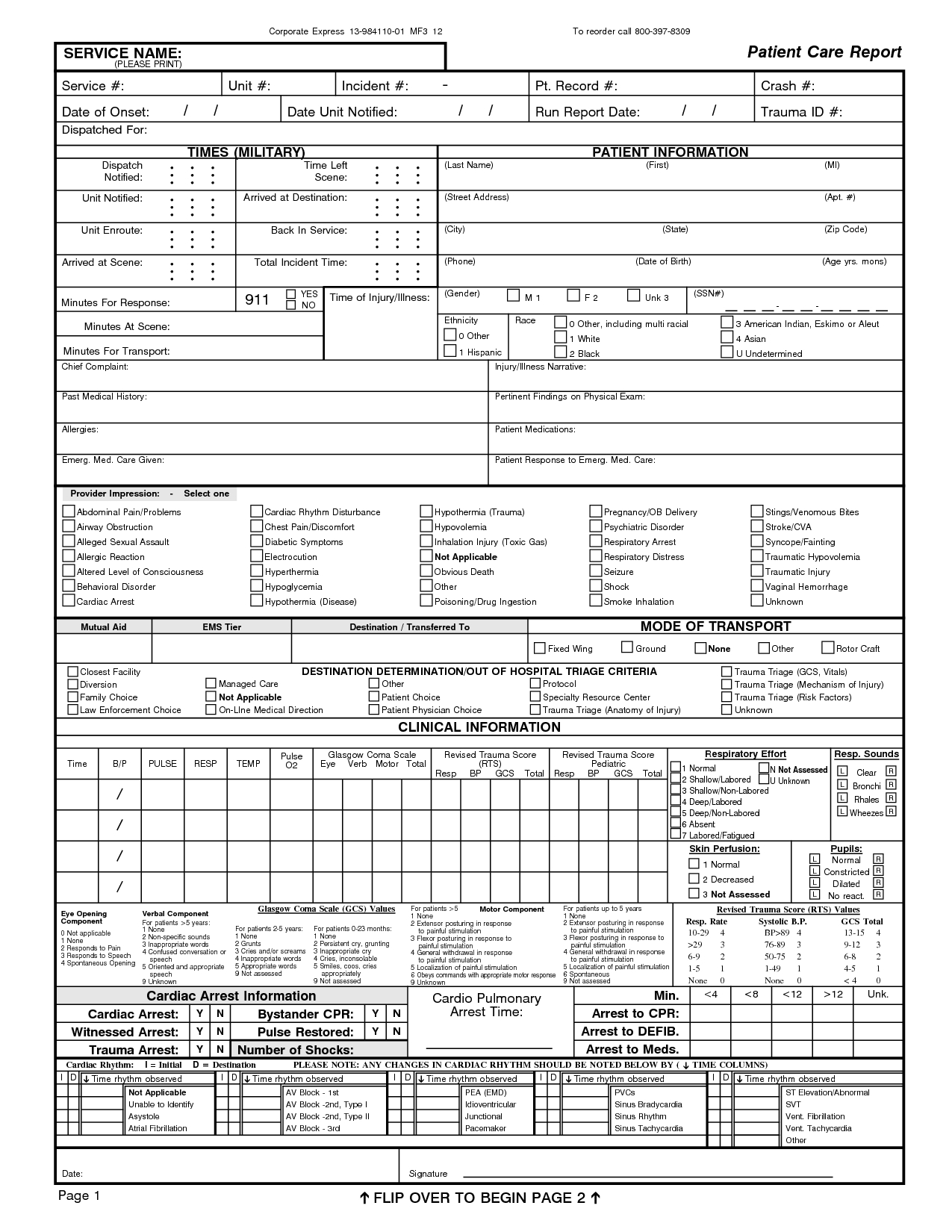 Best Photos Of Ems Report Template – Ems Patient Care Report In Patient Report Form Template Download