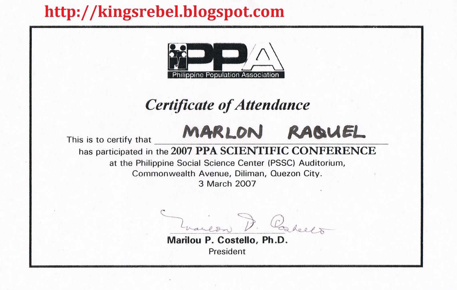 Best Photos Of Examples Of Certificate Of Attendance Pertaining To Conference Certificate Of Attendance Template