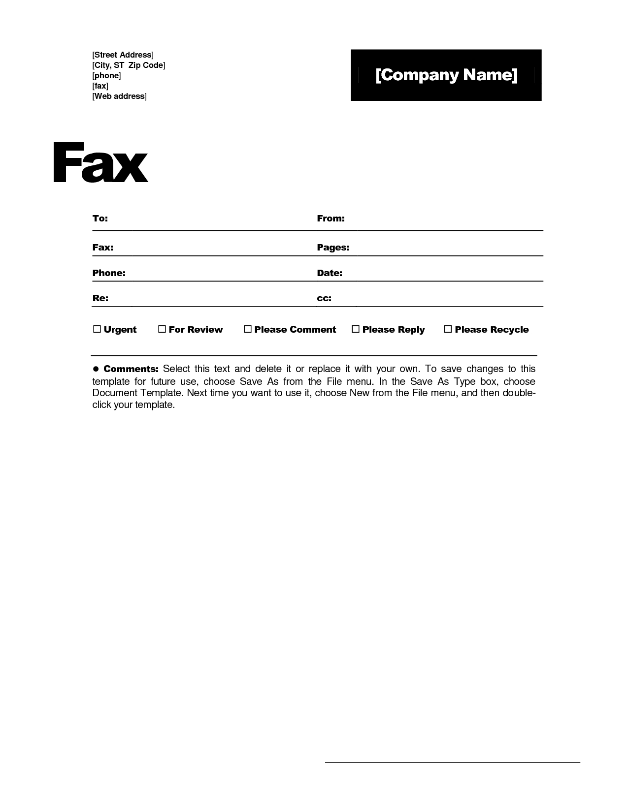 Best Photos Of Fax Templates Microsoft Word 2010 - Fax Cover Regarding Fax Template Word 2010