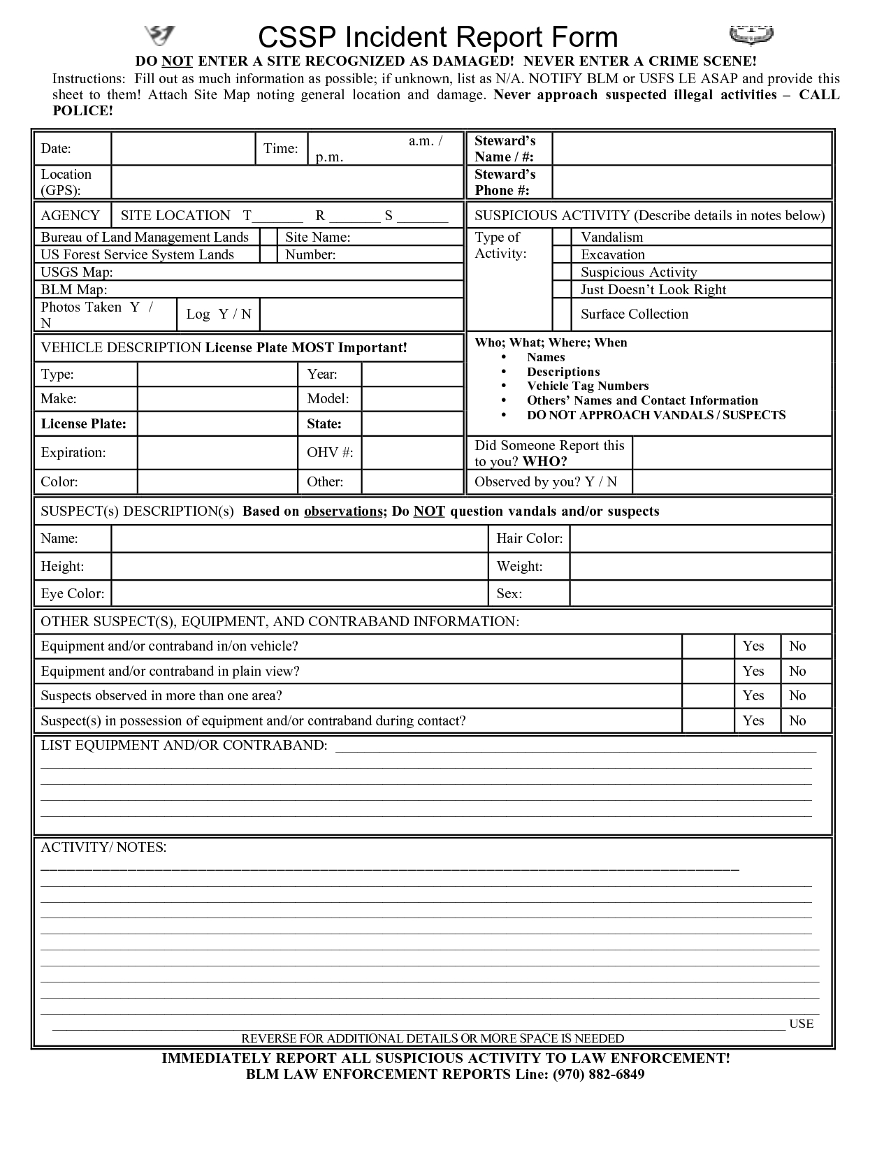 Best Photos Of Generic Police Report Forms – Medical With Crime Scene Report Template