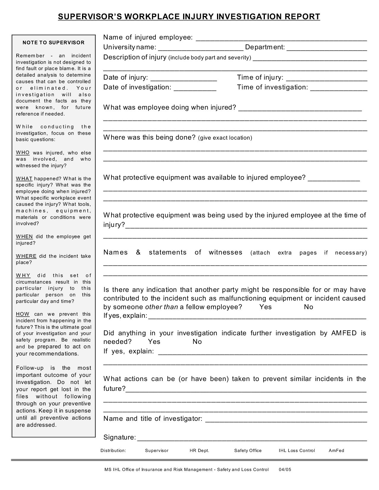 Best Photos Of Human Resources Incident Report Template With Regard To Hr Investigation Report Template