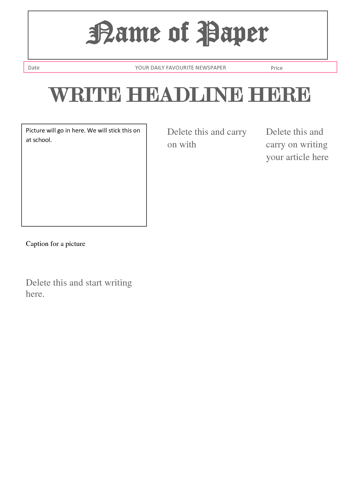 Best Photos Of Newspaper Report Format – Article Report Throughout News Report Template
