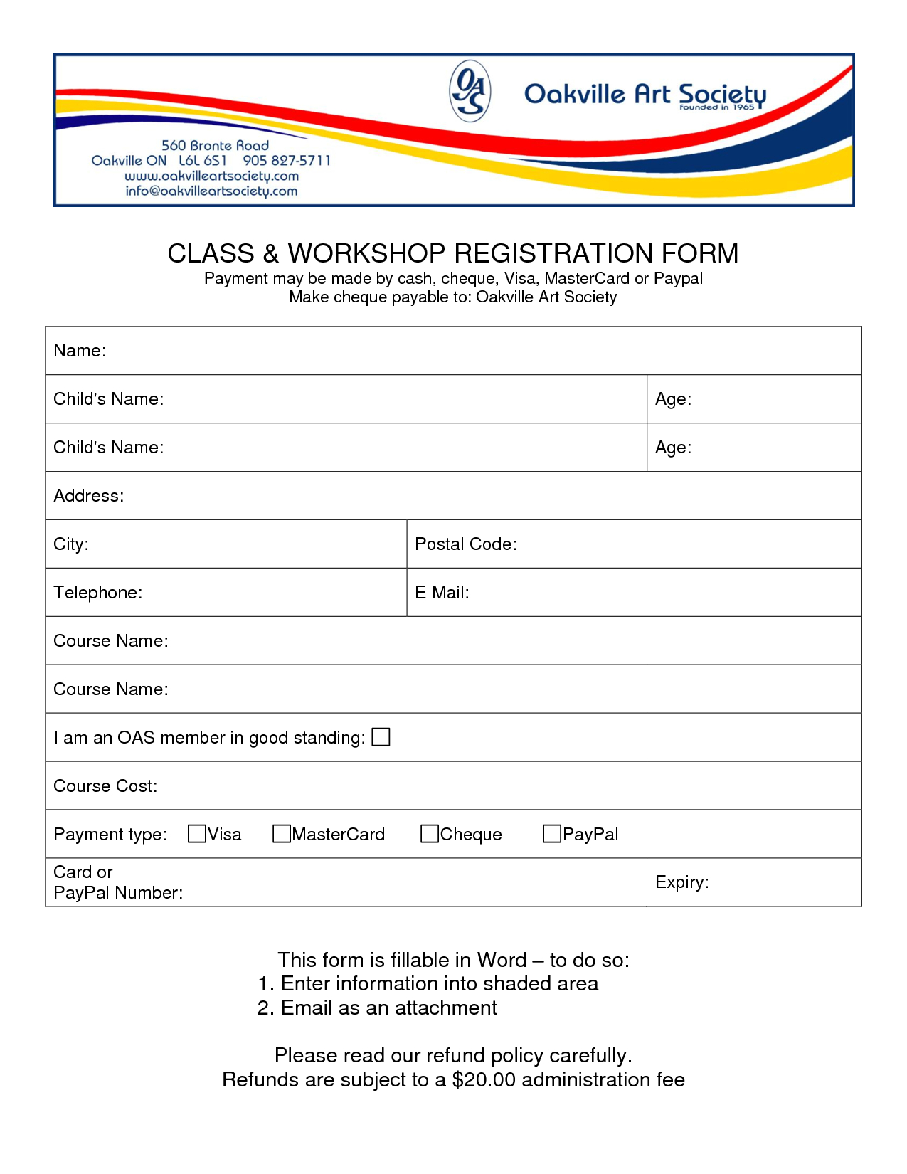 Best Photos Of Registration Form Template Word – Free Regarding School Registration Form Template Word