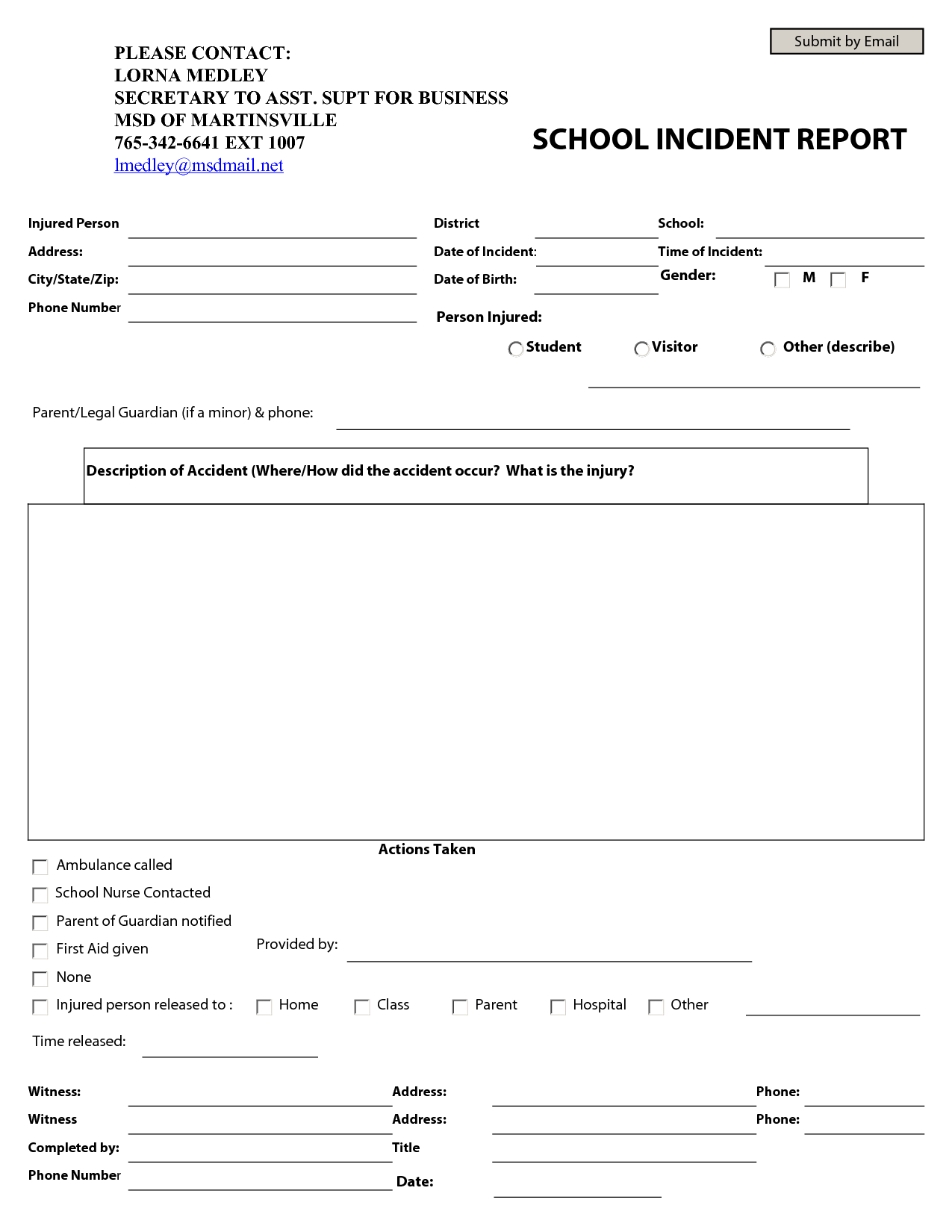 Best Photos Of School Incident Report Form Template – School Within School Incident Report Template