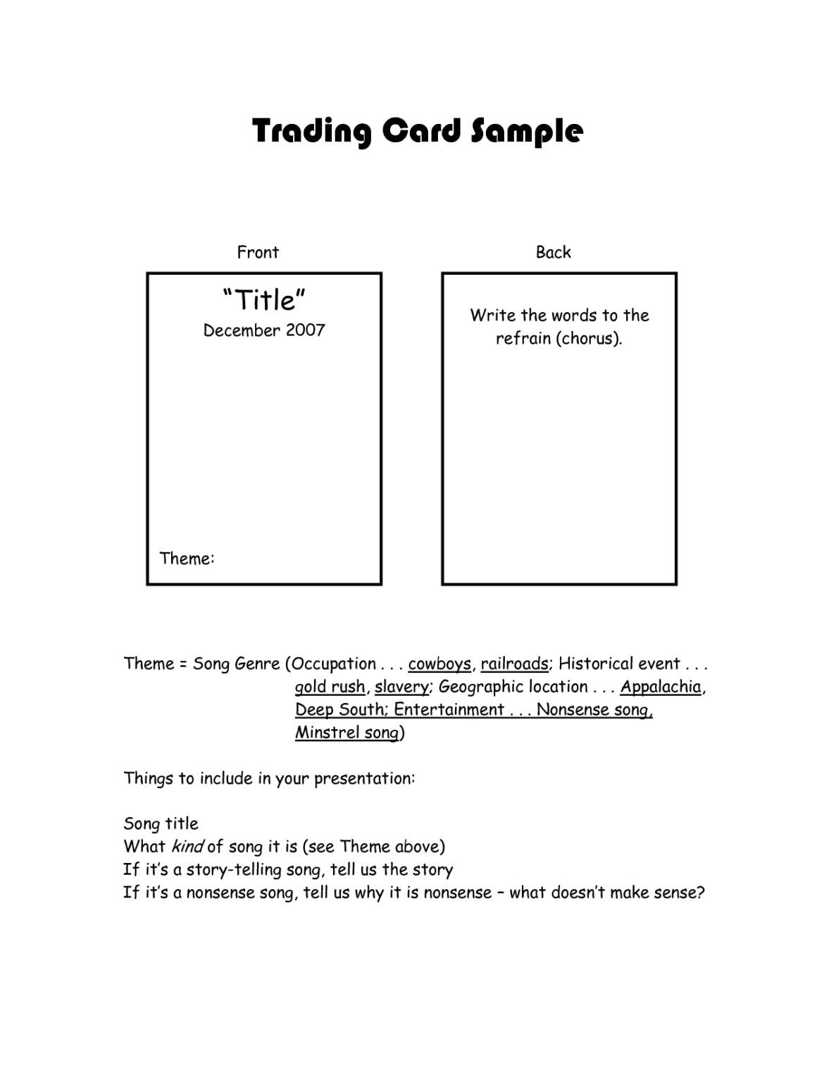 Best Photos Of Trading Card Template For Word - Trading Card intended