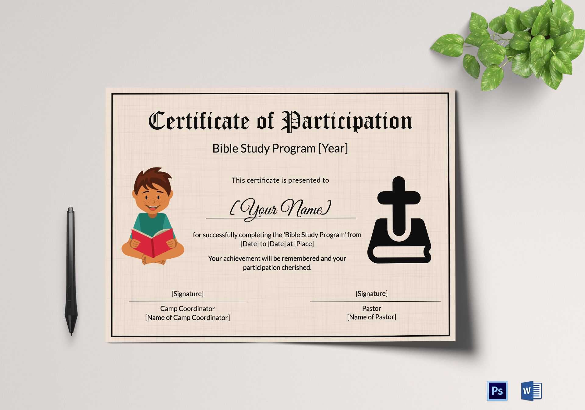 Bible Prophecy Program Certificate For Kids Template In Christian Certificate Template