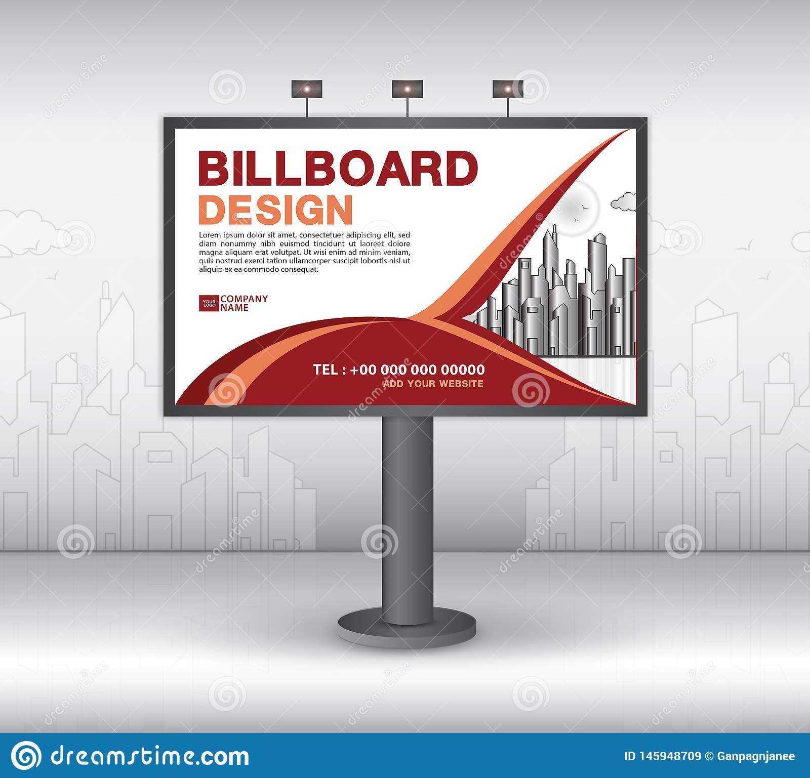 Billboard Banner Template Vector Design, Advertisement For Outdoor Banner Template