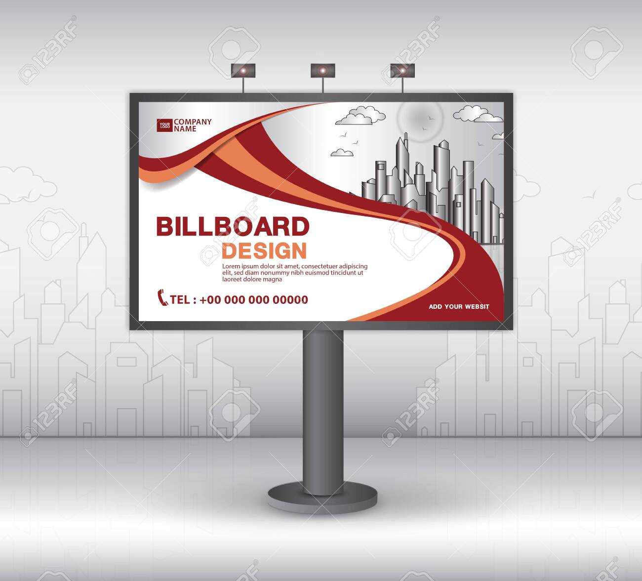 Billboard Banner Template Vector Design, Advertisement, Realistic.. Within Outdoor Banner Template