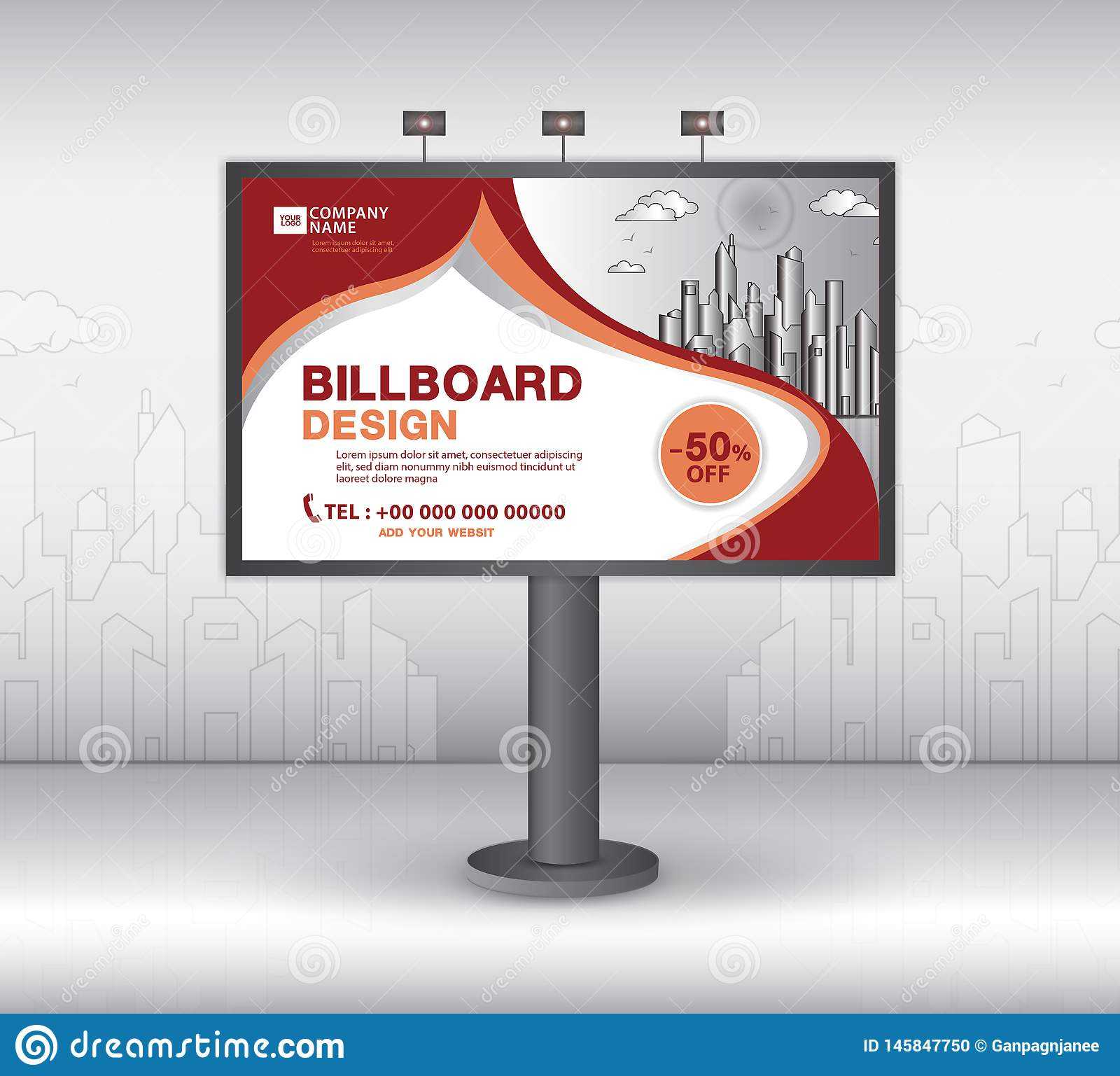 Billboard Banner Template Vector Design, Advertisement With Regard To Outdoor Banner Template