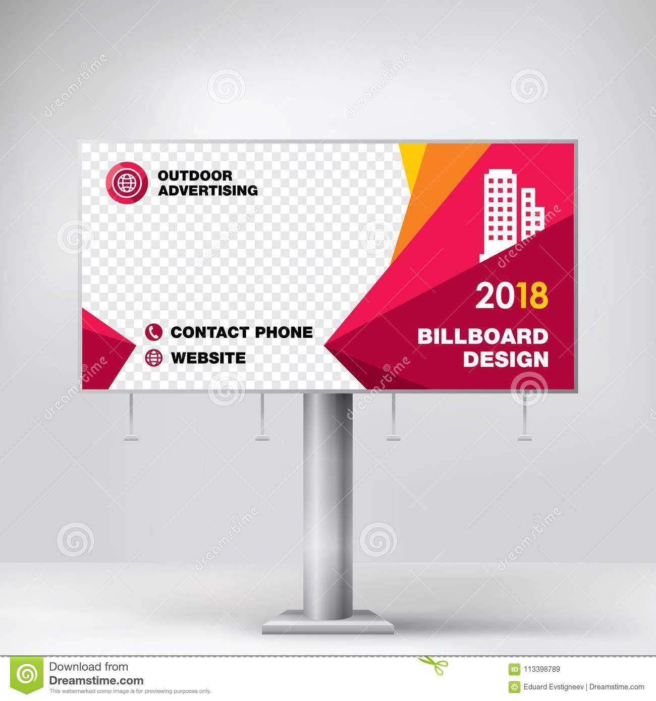 Billboard Design, Template For Outdoor Advertising, Modern Pertaining To Outdoor Banner Design Templates