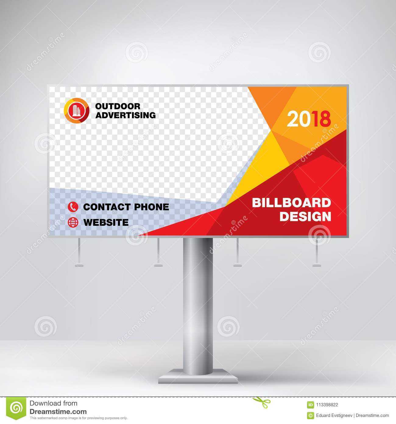 Billboard Design, Template For Outdoor Advertising, Modern Within Outdoor Banner Design Templates