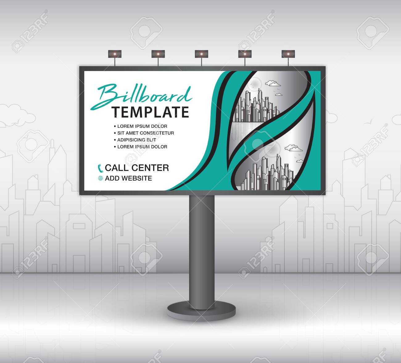 Billboard Design Vector, Banner Template, Advertisement, Realistic.. Pertaining To Outdoor Banner Template