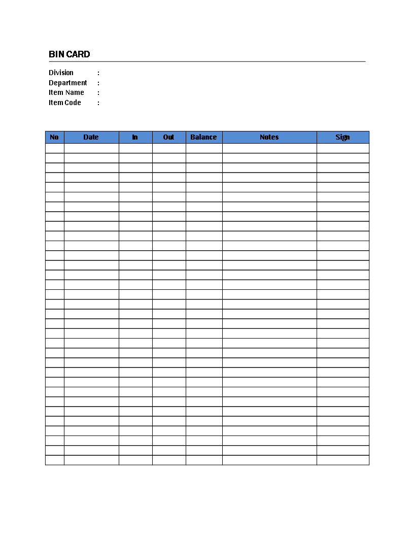 Bin Card - Are You Managing A Warehouse And Like To Intended For Bin Card Template