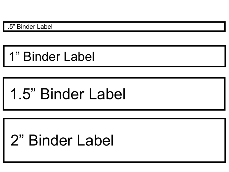 3 In Binder Spine Template