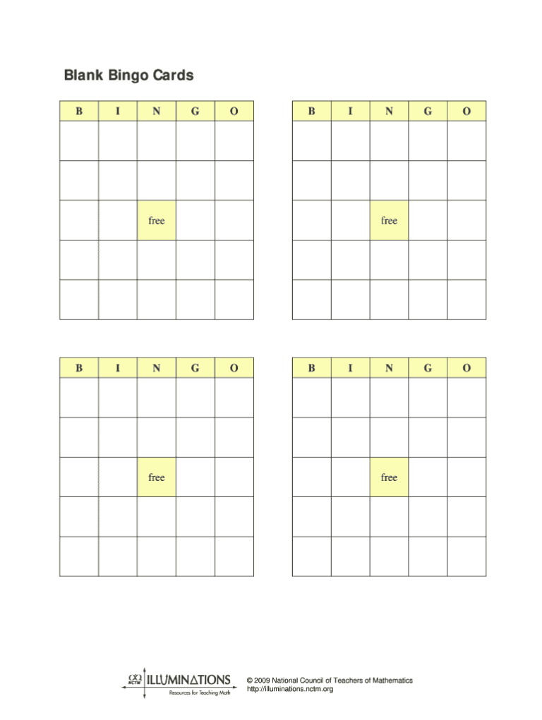 Bingo Template Fill Online Printable Fillable Blank In Blank Bingo