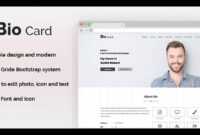 Biocard - Personal Portfolio Psd Template | Themeforest with Bio Card Template