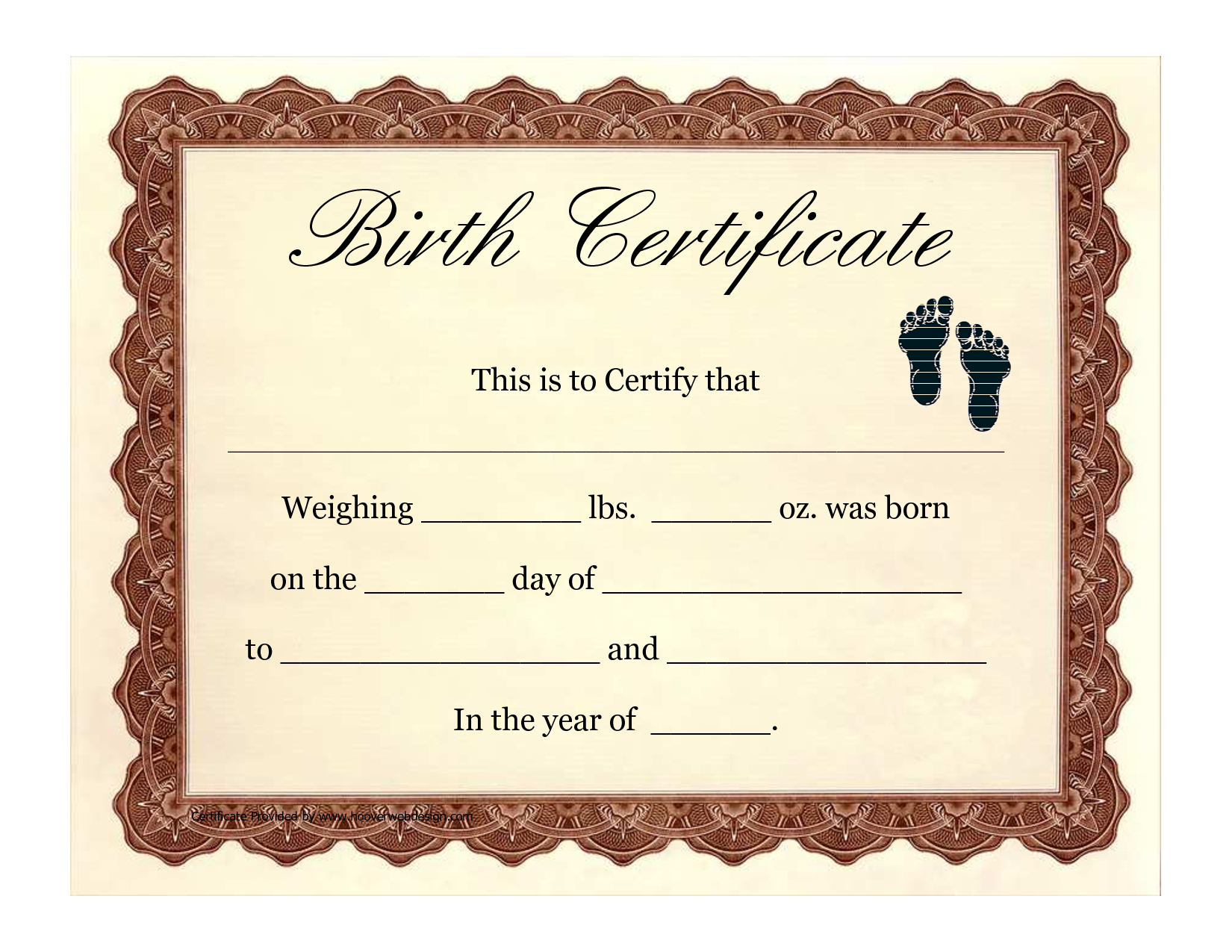 Birth Certificate Template | Printable Baby Birth Inside Fake Birth Certificate Template