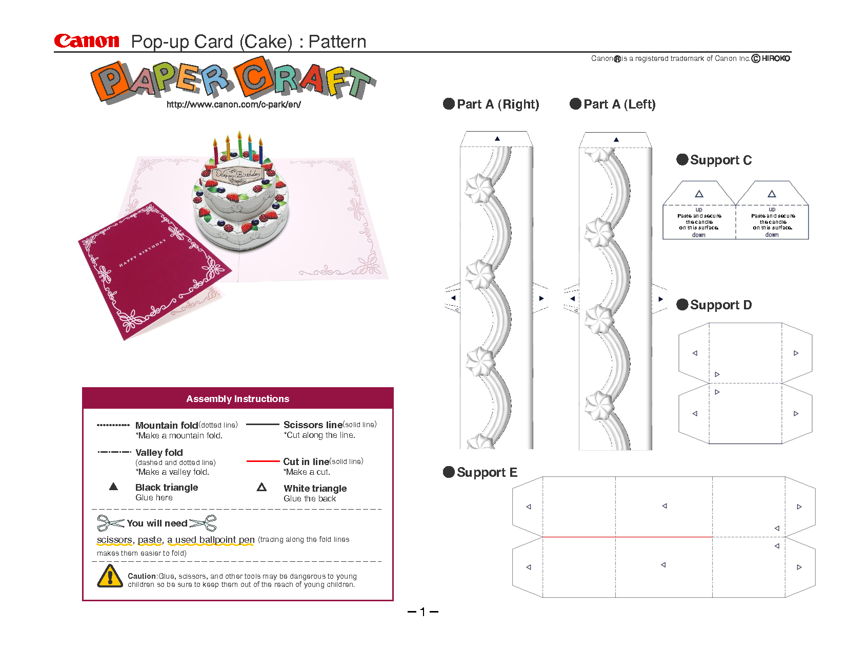 Birthday Cake Pop Up Card Template | Pop Up Card Templates In Templates For Pop Up Cards Free