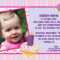 Birthday Card Invitation Sample | Theveliger In First Birthday Invitation Card Template