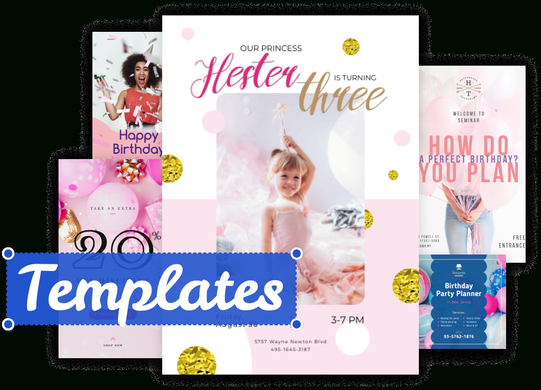 Birthday Card Maker — Create Custom Birthday Cards Online In Birthday Card Collage Template