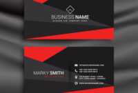 Black And Red Business Card Template With in Buisness Card Template