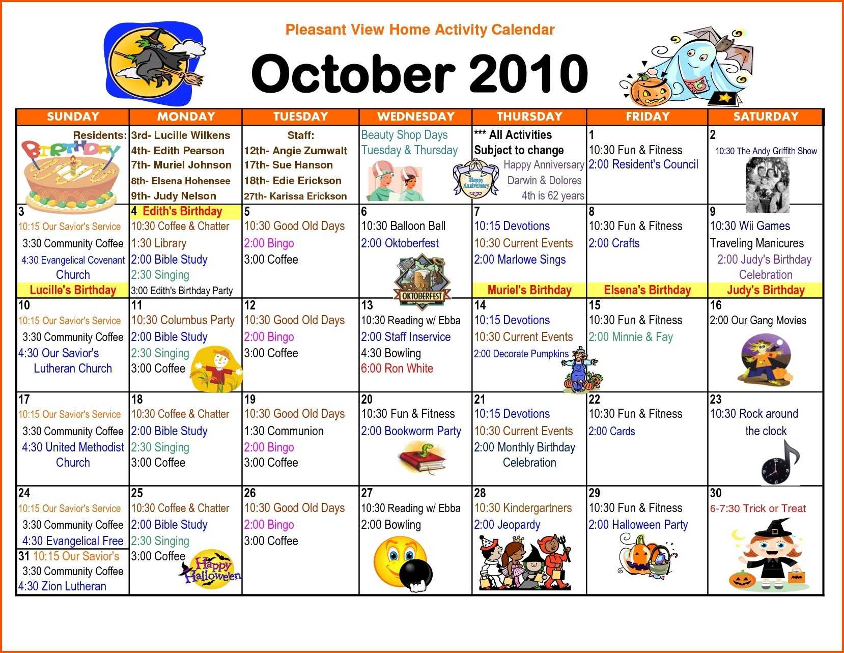 Blank Activity Calendar Template New Activity Calendar With Blank Activity Calendar Template