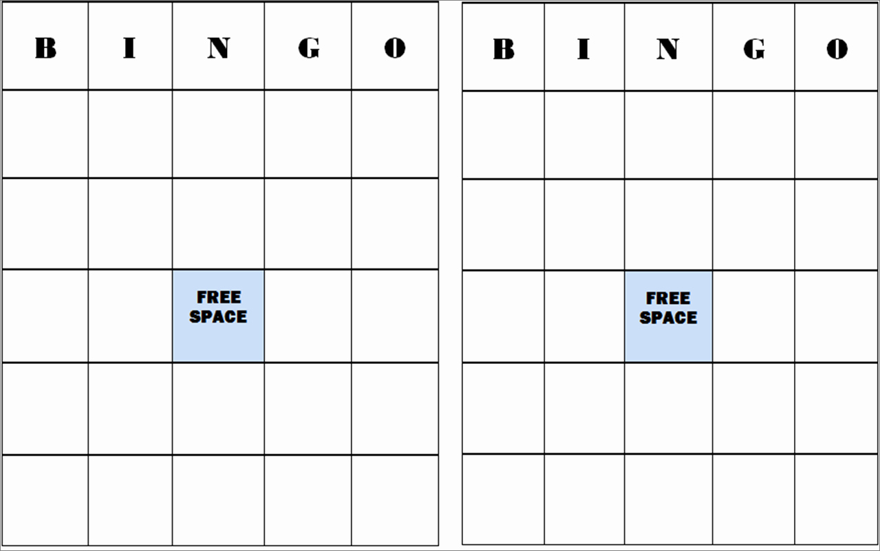 Blank Bingo Card Template | Locksmithcovington Template Inside Blank Bingo Card Template Microsoft Word