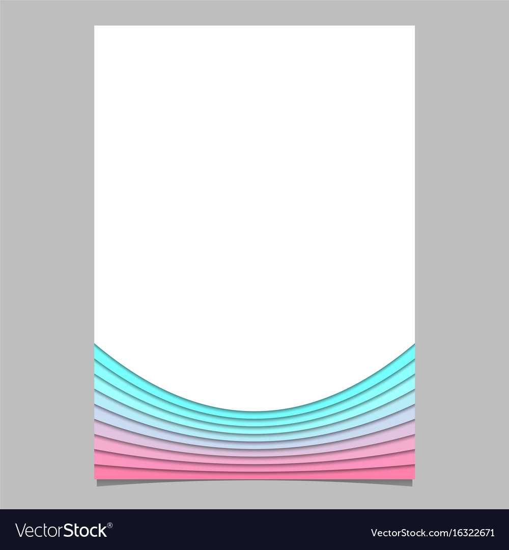 Blank Brochure Template From Curves - Flyer With Blank Templates For Flyers